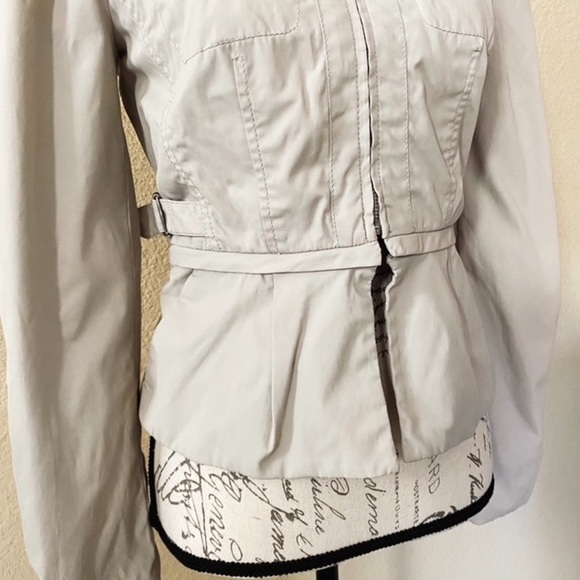 Armani Exchange Khaki Peplum Crop Jacket XS - Picture 3 of 11